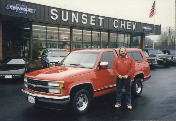 Paul at Sunset Chevrolet with his truck